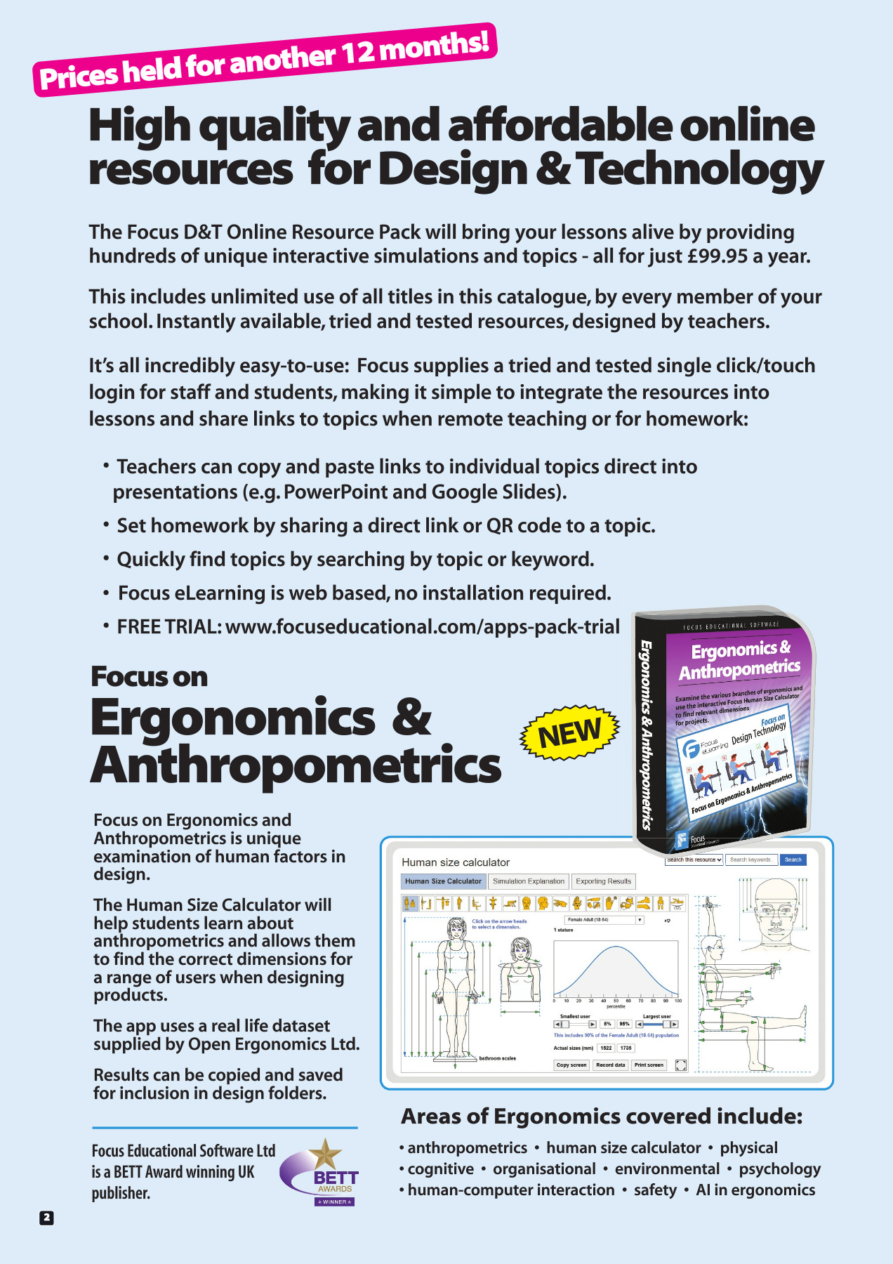Focus Design Technology Resources 2025/2026